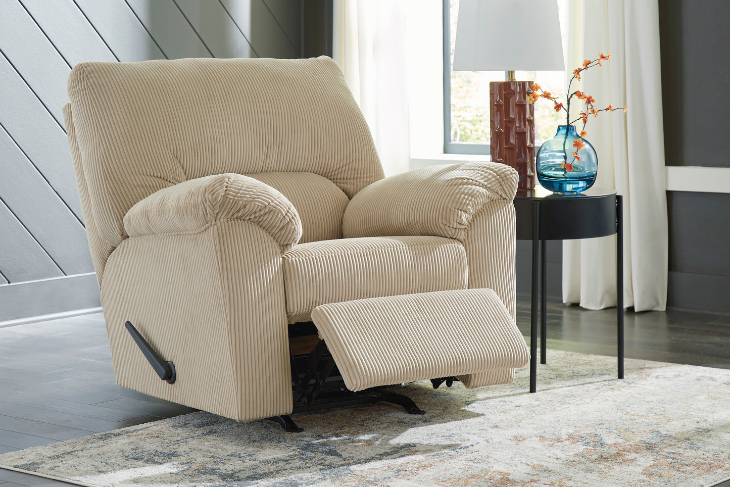 SimpleJoy Corduroy Recliner Chair - detail view