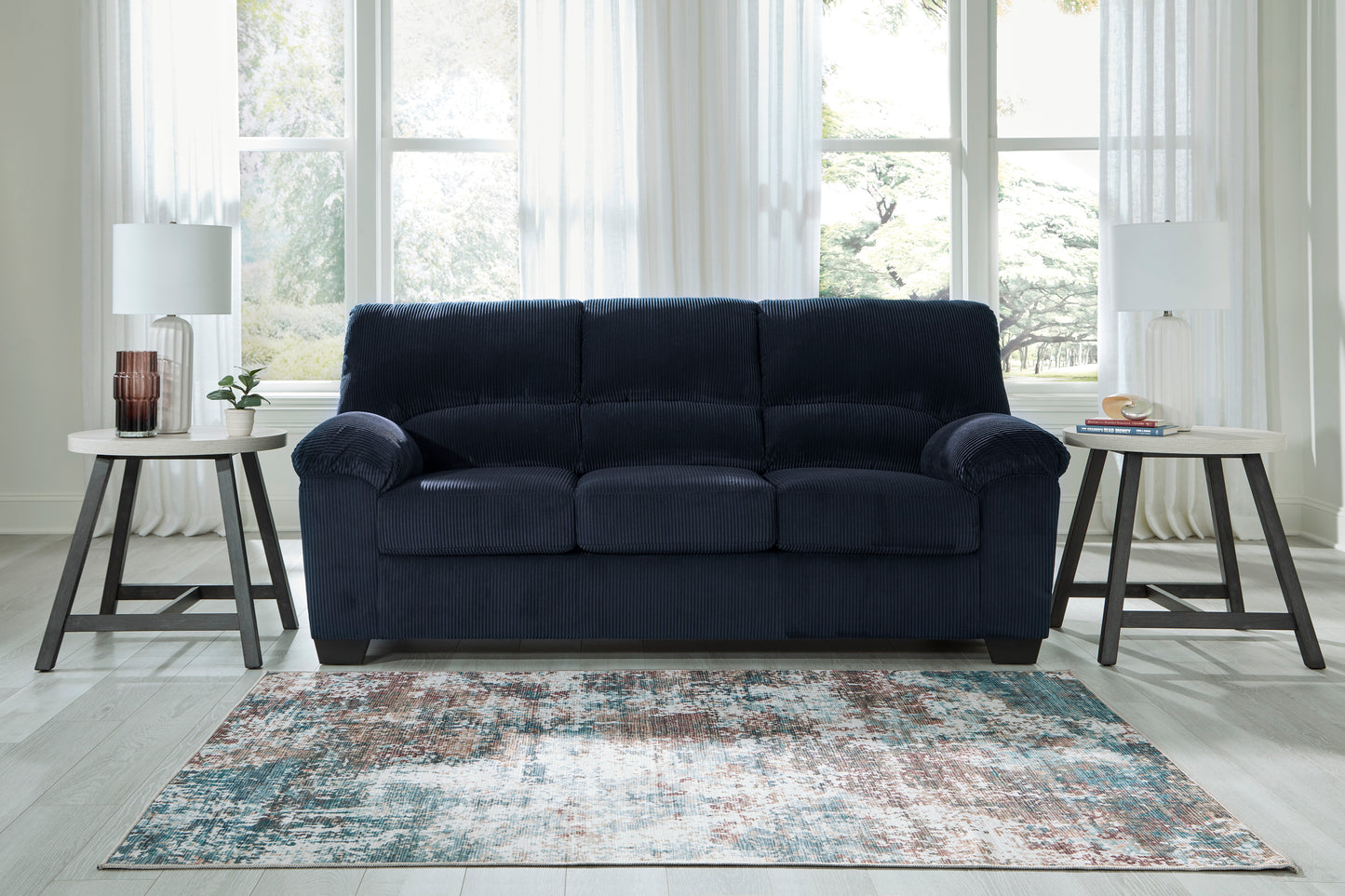 SimpleJoy Corduroy Sofa - Navy