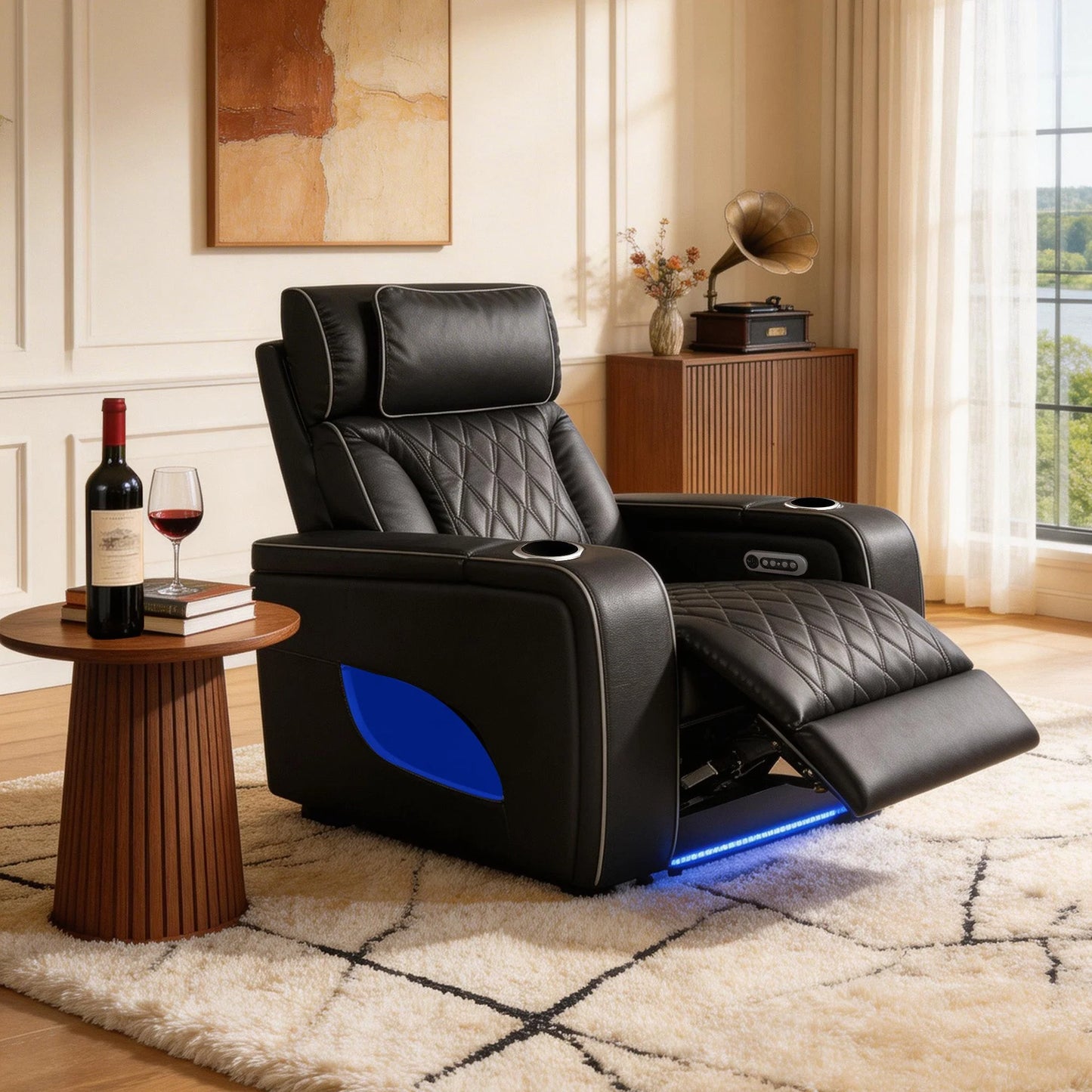 Jessie power reclining chair in black