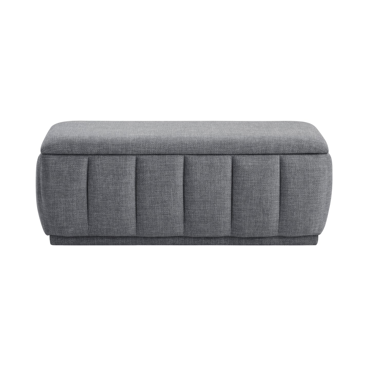 Detailed view of the Maize Collection storage bench's textured fabric upholstery, showcasing its quality and durability – available at Paty Furniture in Tacoma, Kent, and Burien.