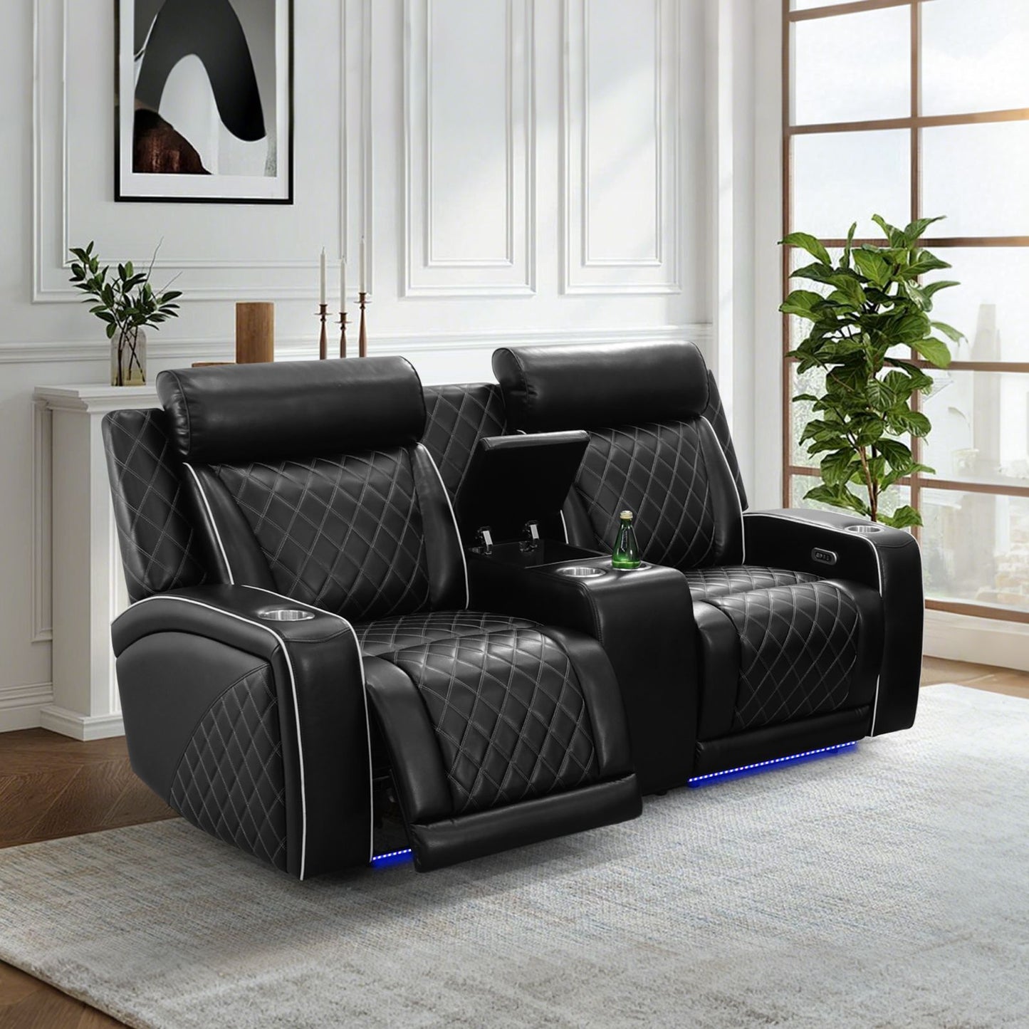 Paramount Power Reclining Loveseat - Black