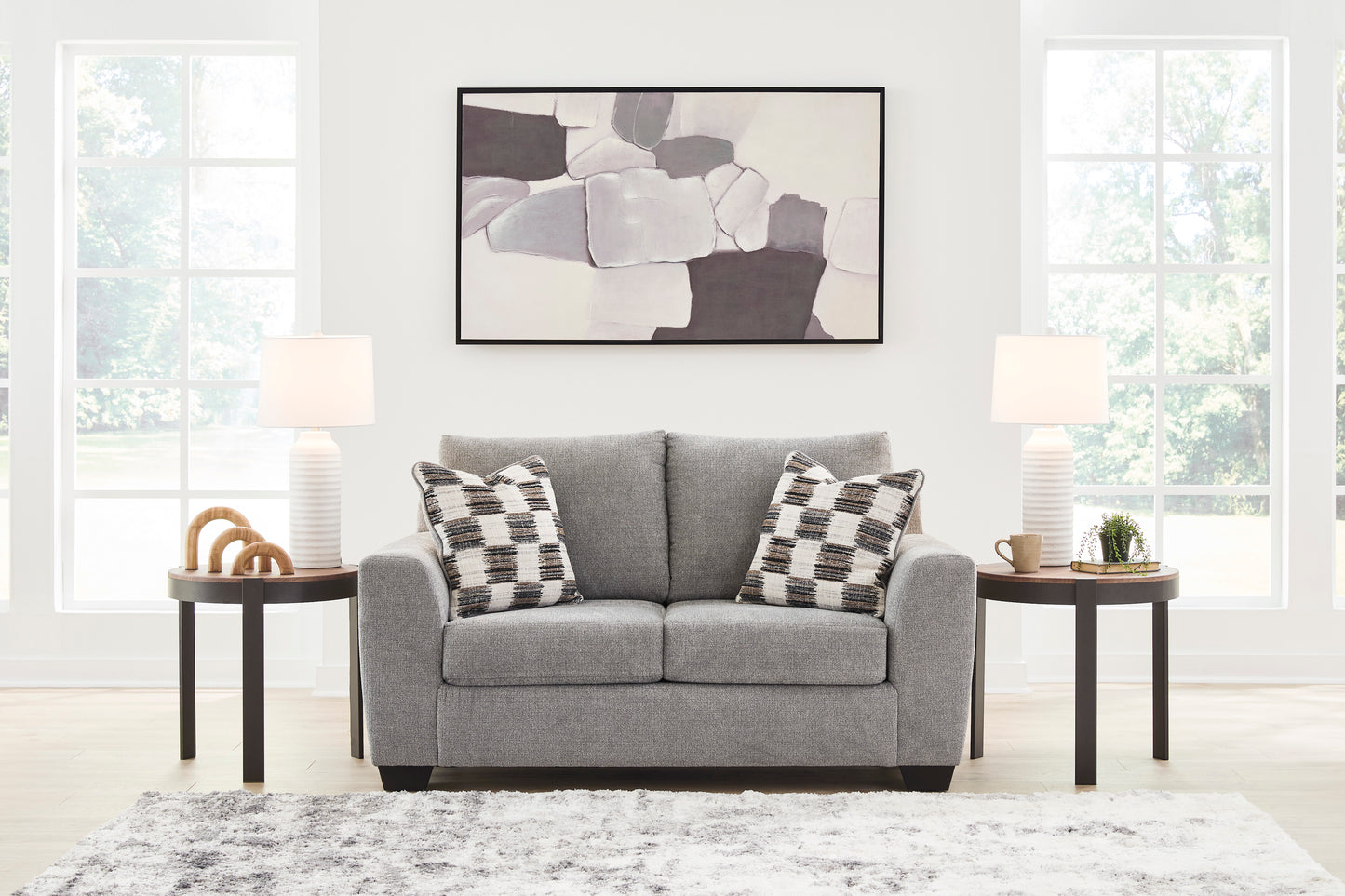 Loreo loveseat in flint