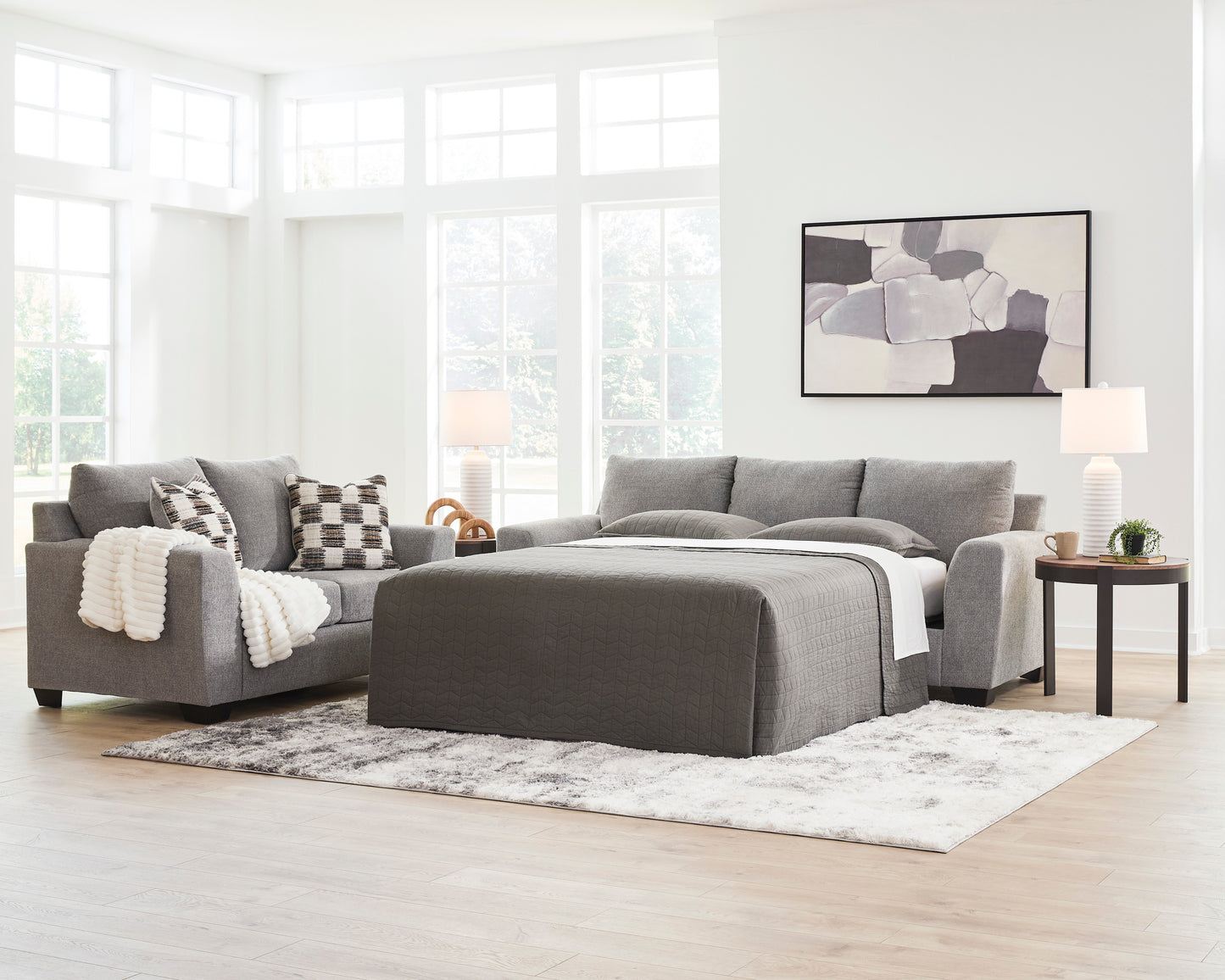 Loreo queen sleeper sofa in flint