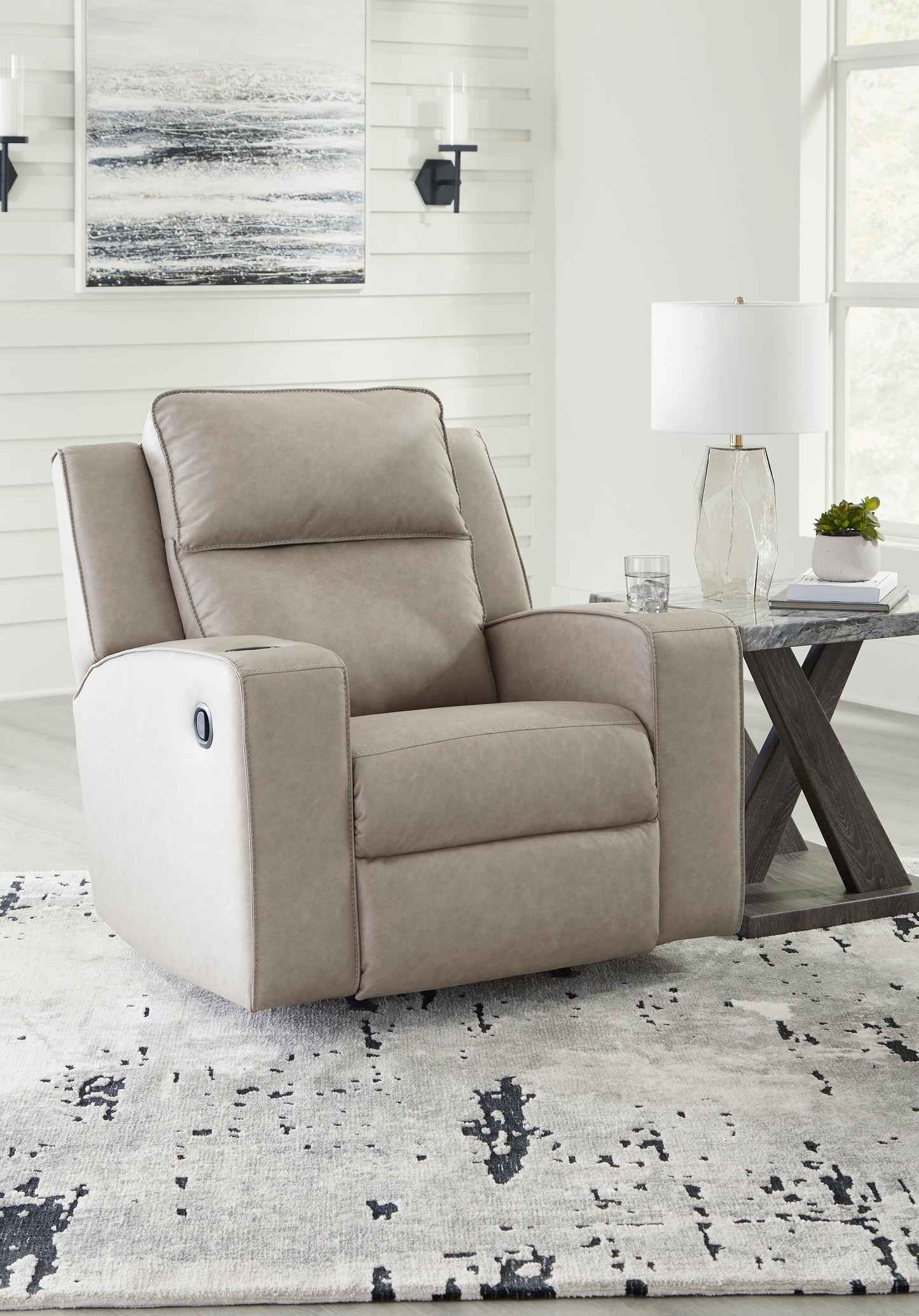 Lavenhorne rocker recliner chair in pebble