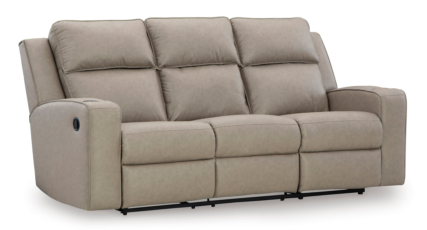 Lavenhorne reclining sofa in pebble