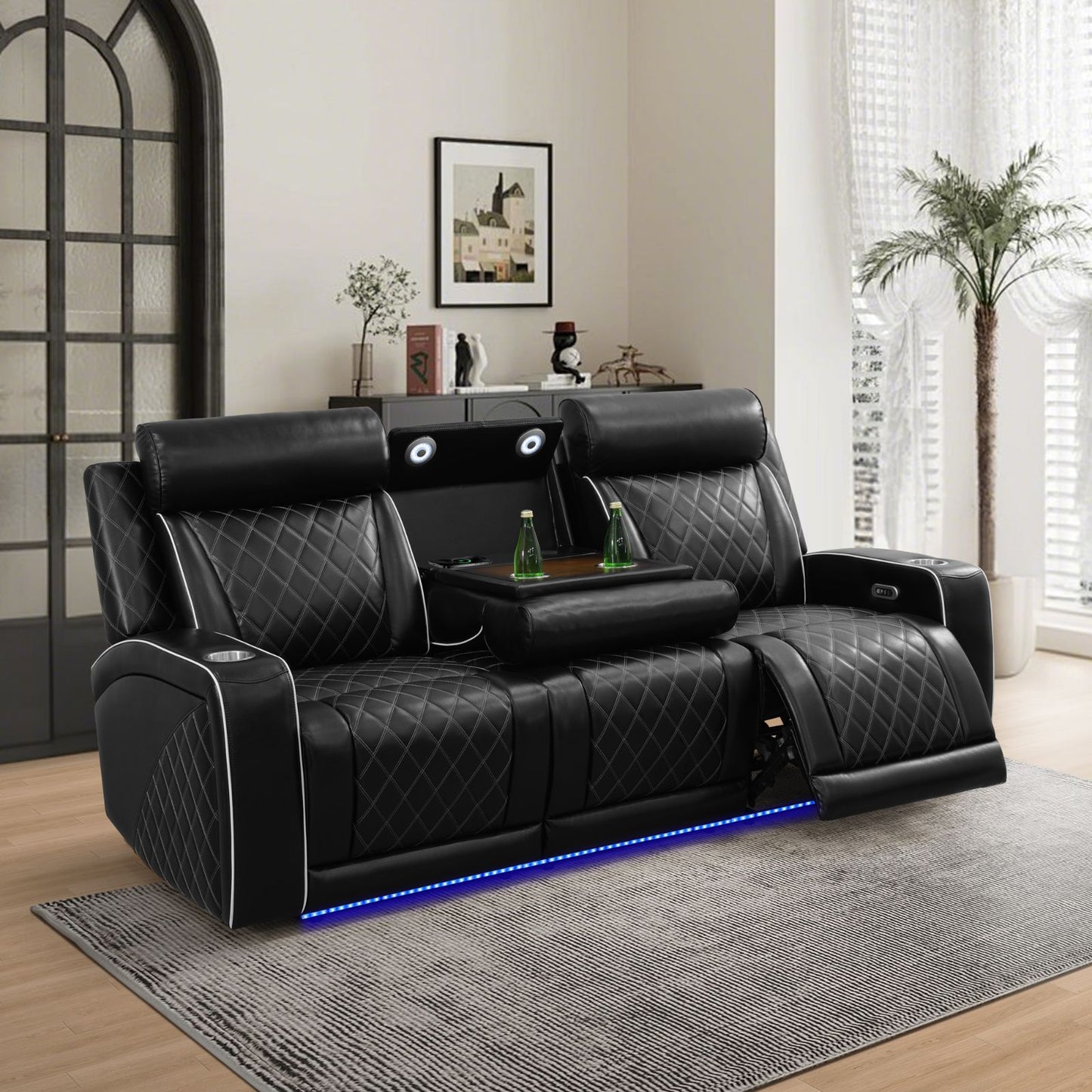 Paramount Power Reclining Sofa - Black