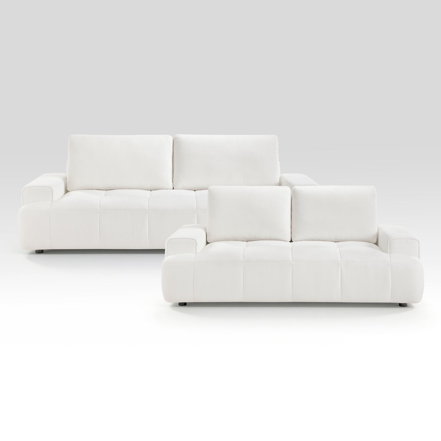 Brera living room collection in beige chenille