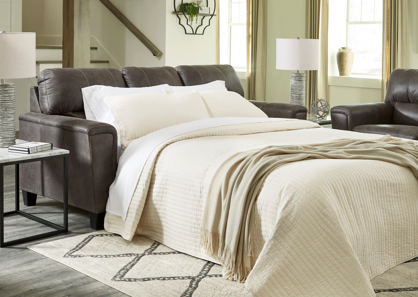 Navi Smoke queen sofa sleeper