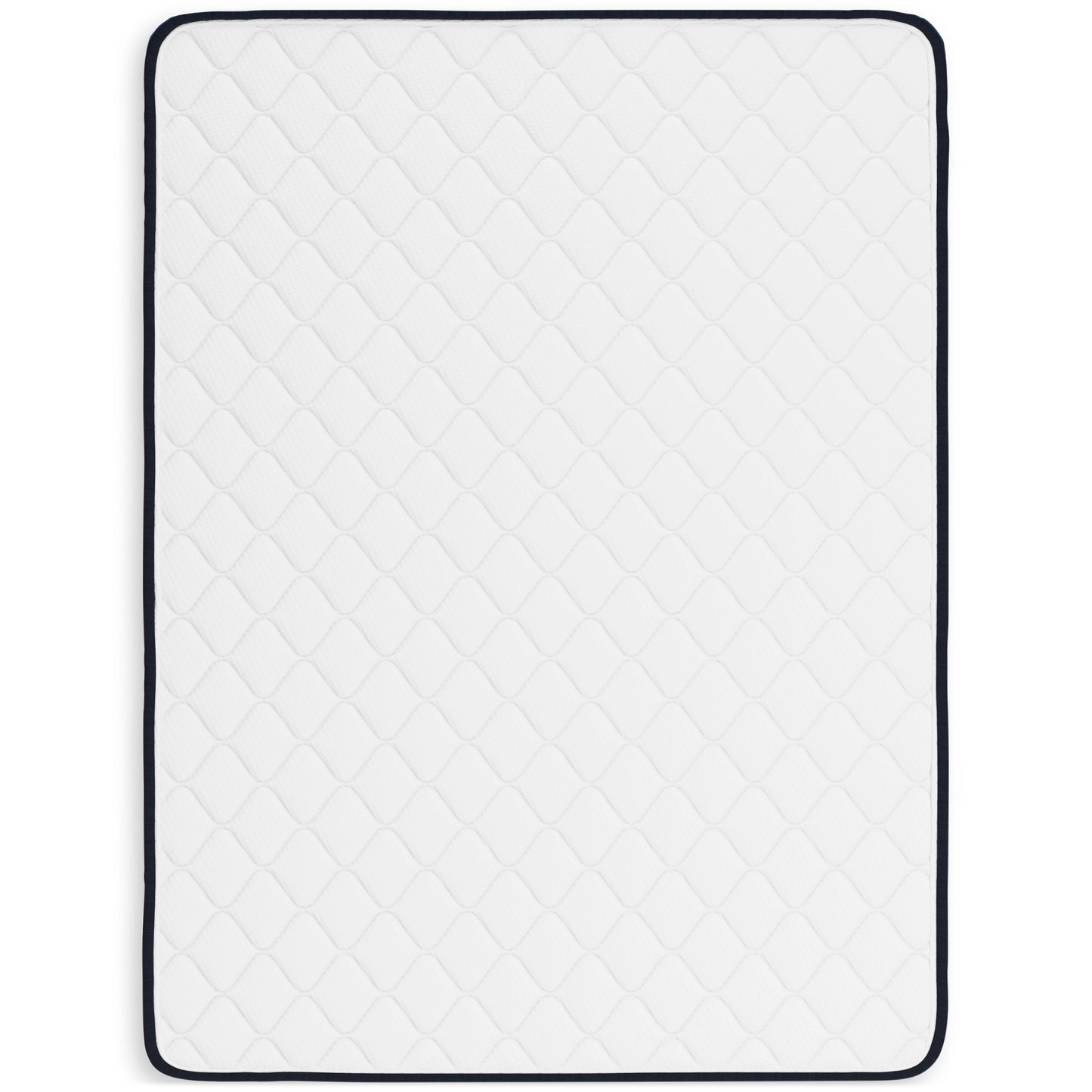 Top-down view of Ashley Firm Mattress showcasing smooth stretch knit cover and firm sleep surface