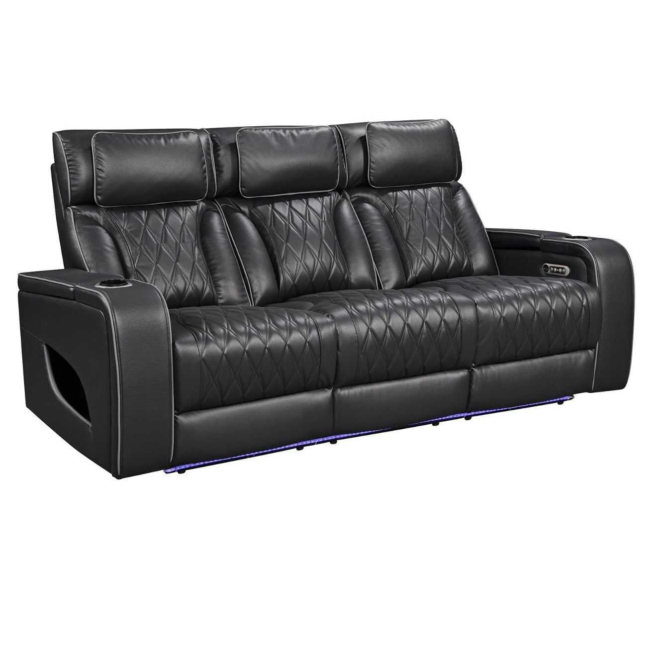 Jessie power reclining sofa in black