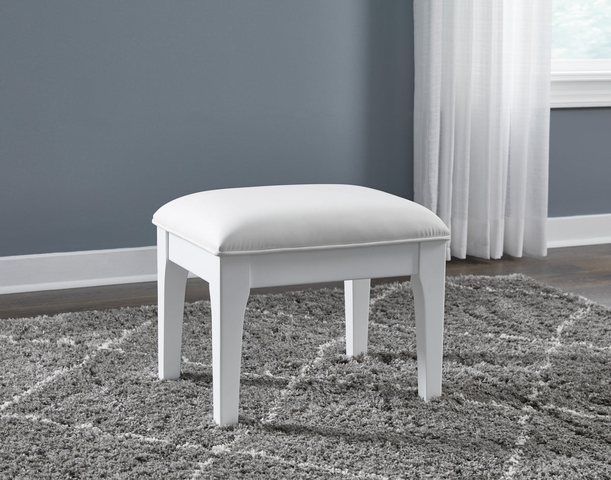 Chalanna vanity stool detail, Ashley B822-01
