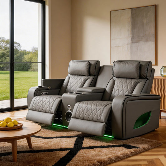 Jessie power reclining loveseat in gray
