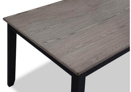 Angled view of Eloise dining set in espresso finish showcasing clean lines, rich wood tones, and upholstered seating for stylish everyday dining