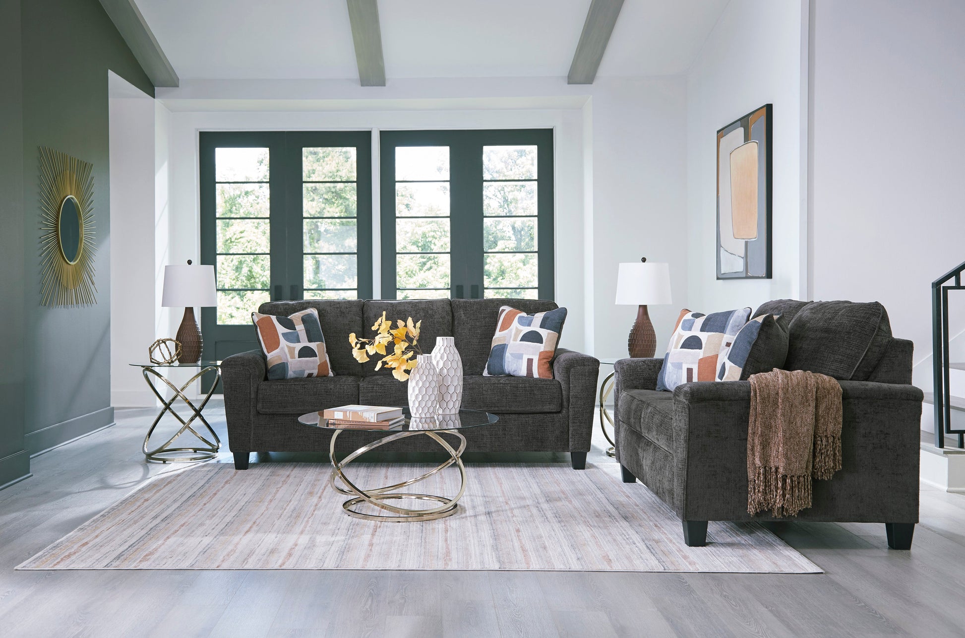 Erinslane Sofa and Loveseat in Dusk