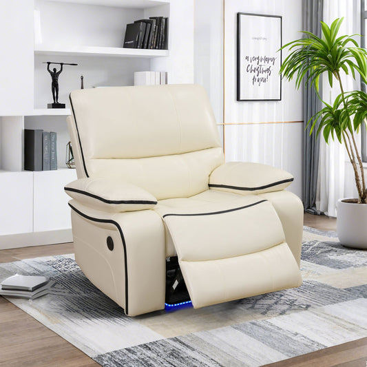 Jasmine Luxe white power reclining chair