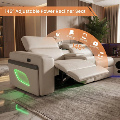 Veyron Power Reclining Sectional - Beige