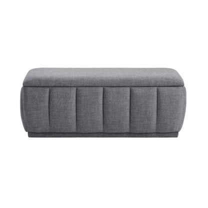 Detailed view of the Maize Collection storage bench's textured fabric upholstery, showcasing its quality and durability – available at Paty Furniture in Tacoma, Kent, and Burien.