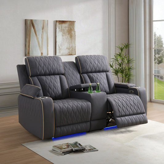 Aurora Harbor Power Reclining Loveseat