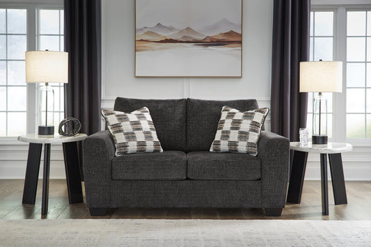 Loreo loveseat in ebony
