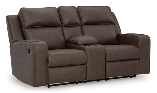 Lavenhorne reclining loveseat in granite