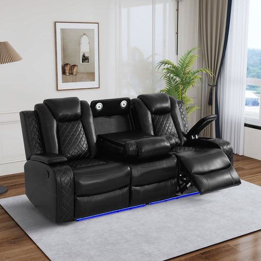 Orion power reclining sofa in black