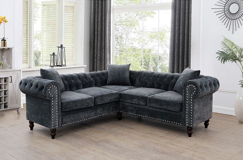 Compact Classic Chesterfield Sectional