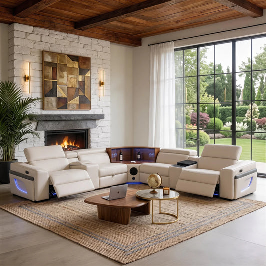 Veyron Power Reclining Sectional - Beige