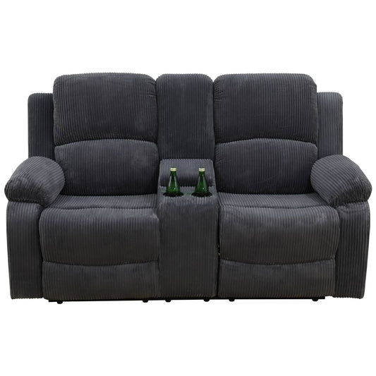 Nelson II Reclining Loveseat - Grey Corduroy