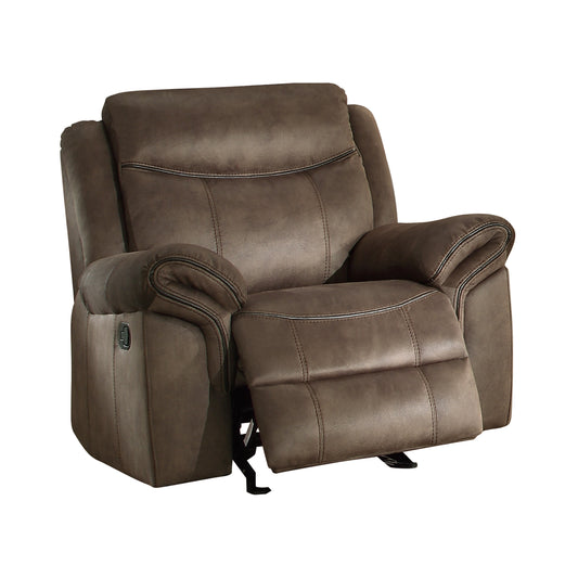 Aram Manual Reclining Chair in Brown Polished
