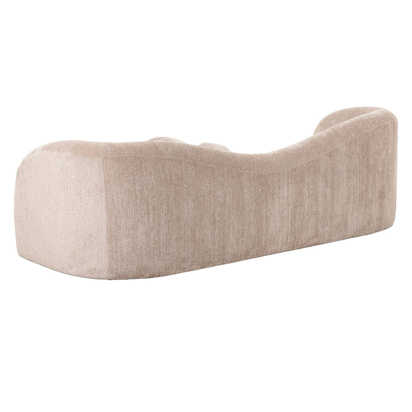 Calico Contemporary Beige Weave Fabric 3-Seat Sofa - view 2