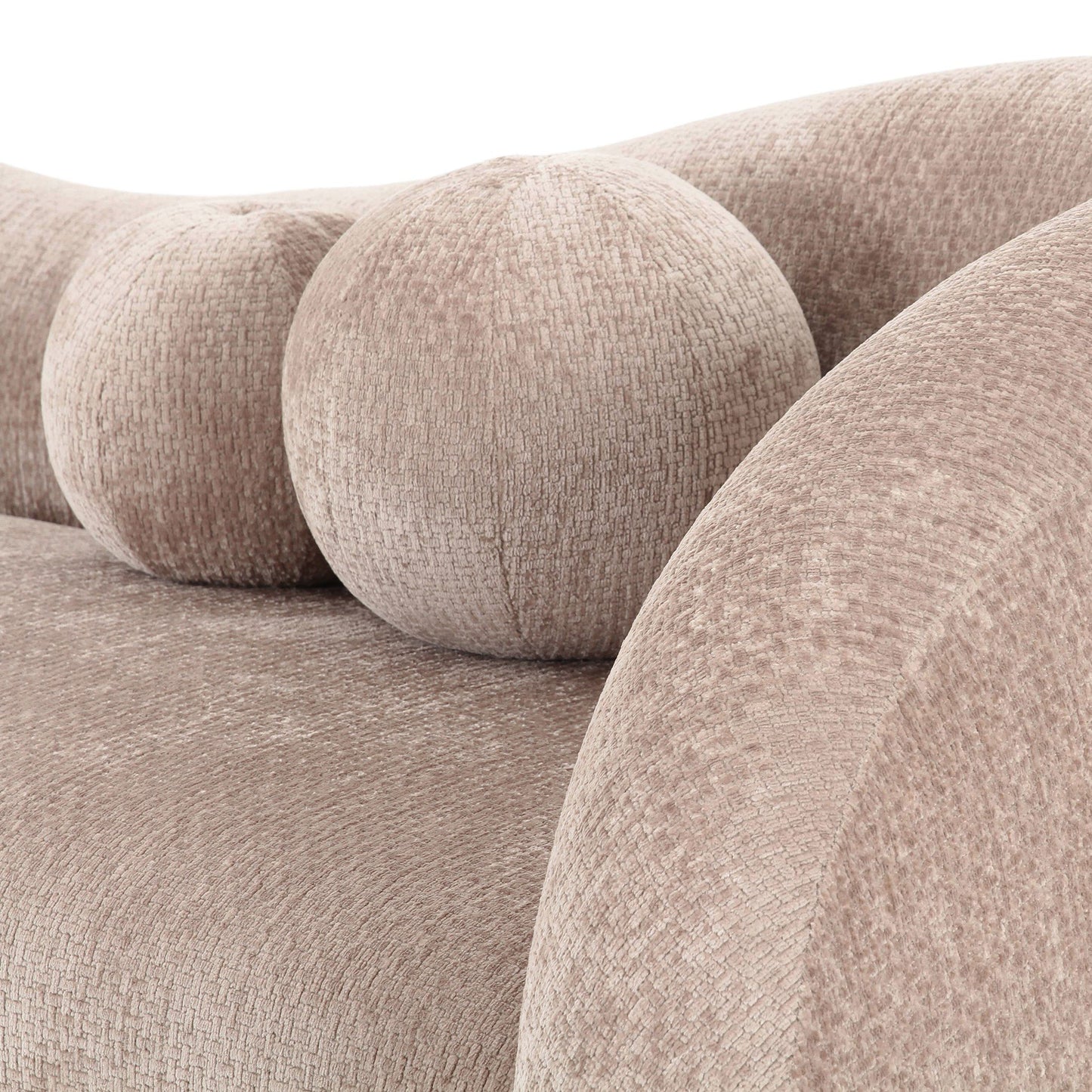 Calico Contemporary Beige Weave Fabric 3-Seat Sofa