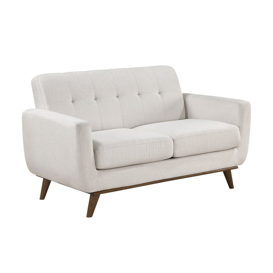 Martina beige textured fabric loveseat