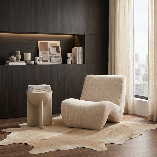 Spiro Modern Beige Fabric Accent Chair