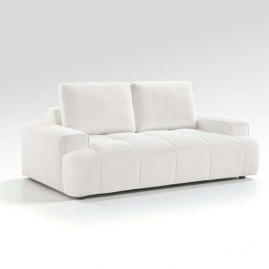 Brera beige chenille loveseat