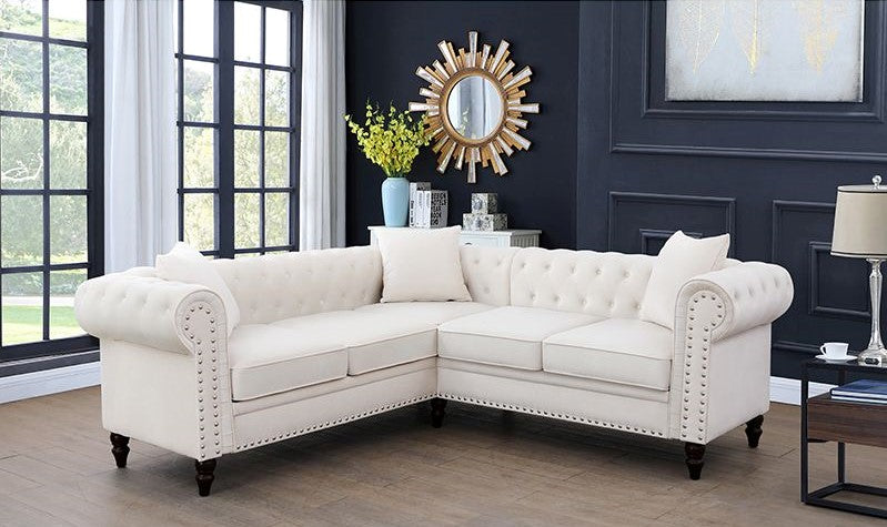 Compact Classic Chesterfield Sectional