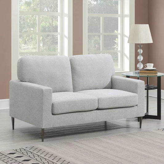 Brighton loveseat in dove gray chenille
