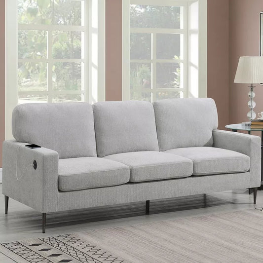 Brighton sofa in dove gray chenille
