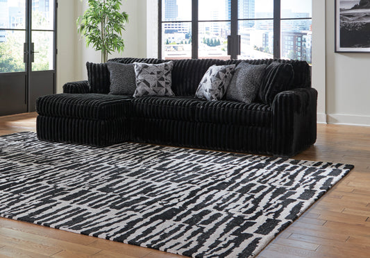 Midnight-Madness 2-piece LAF sectional in black