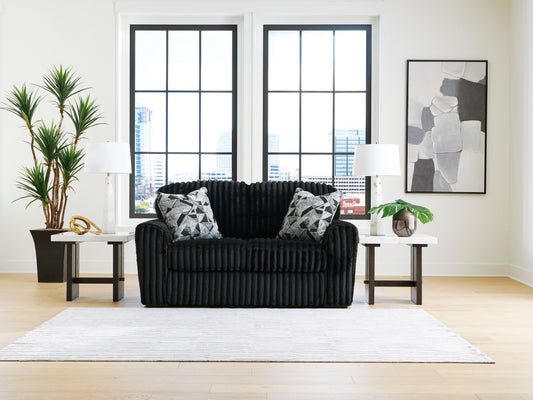 Midnight-Madness loveseat in black