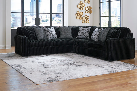 Midnight-Madness 3-piece sectional in black