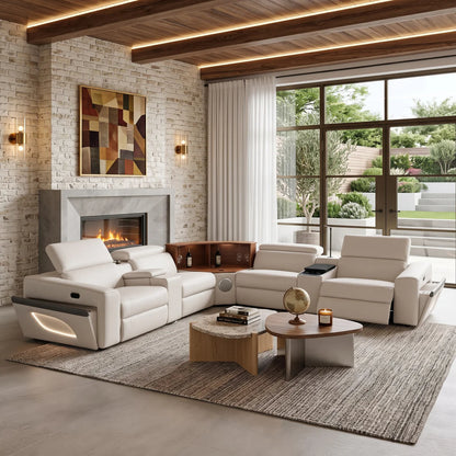 Veyron Power Reclining Sectional - Beige