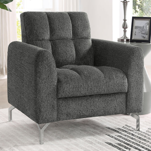 Lupin dark gray chenille chair