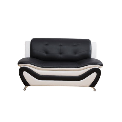 Black and white sofa on a white background