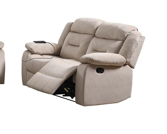 Marlow beige reclining loveseat