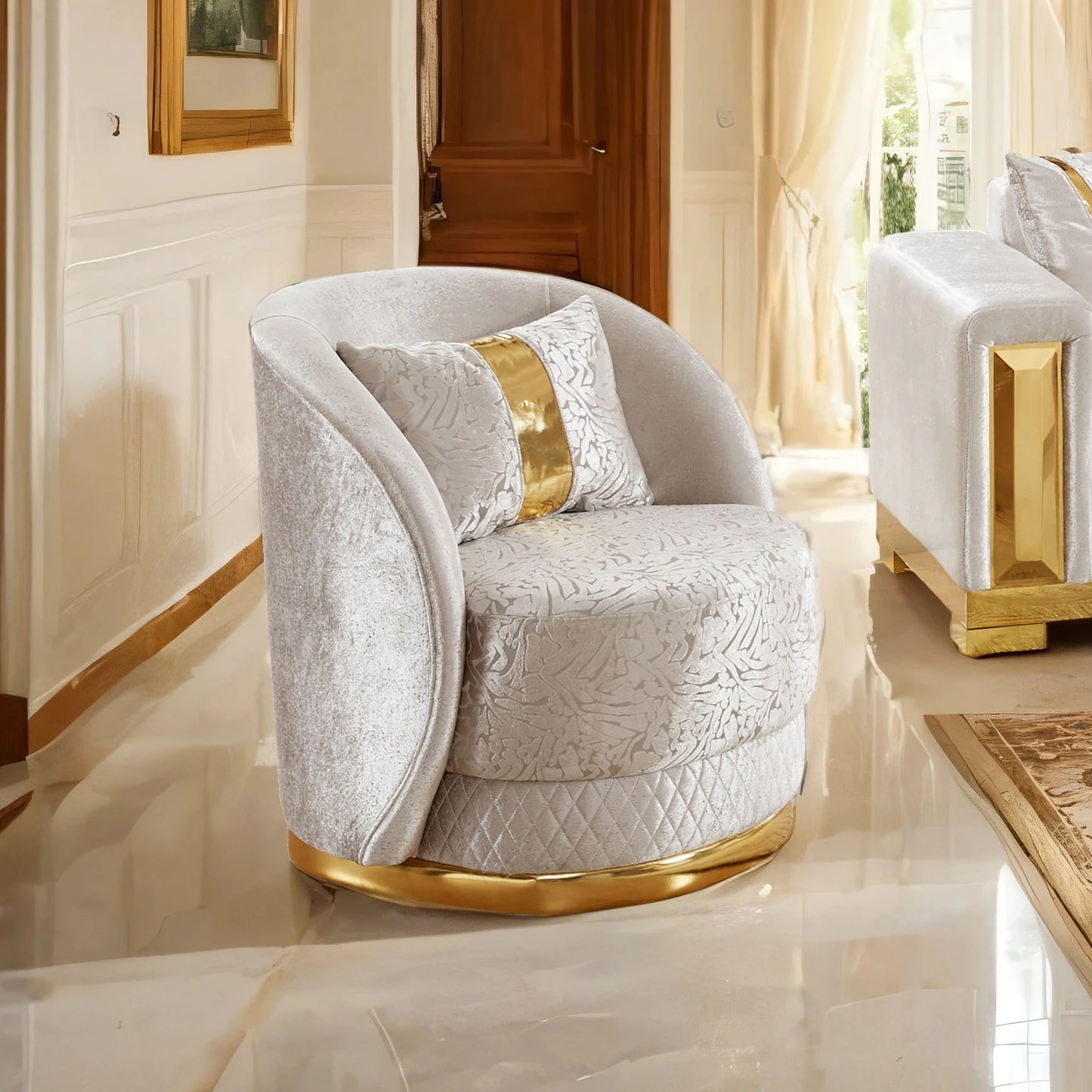 Valdosta upholstered swivel chair main view