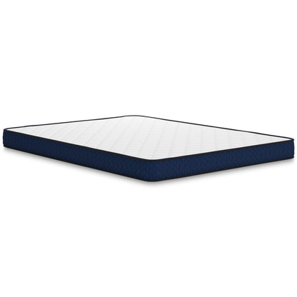 Profile view of Ashley Firm Twin Mattress featuring soft foam top layer and sturdy base foam support

