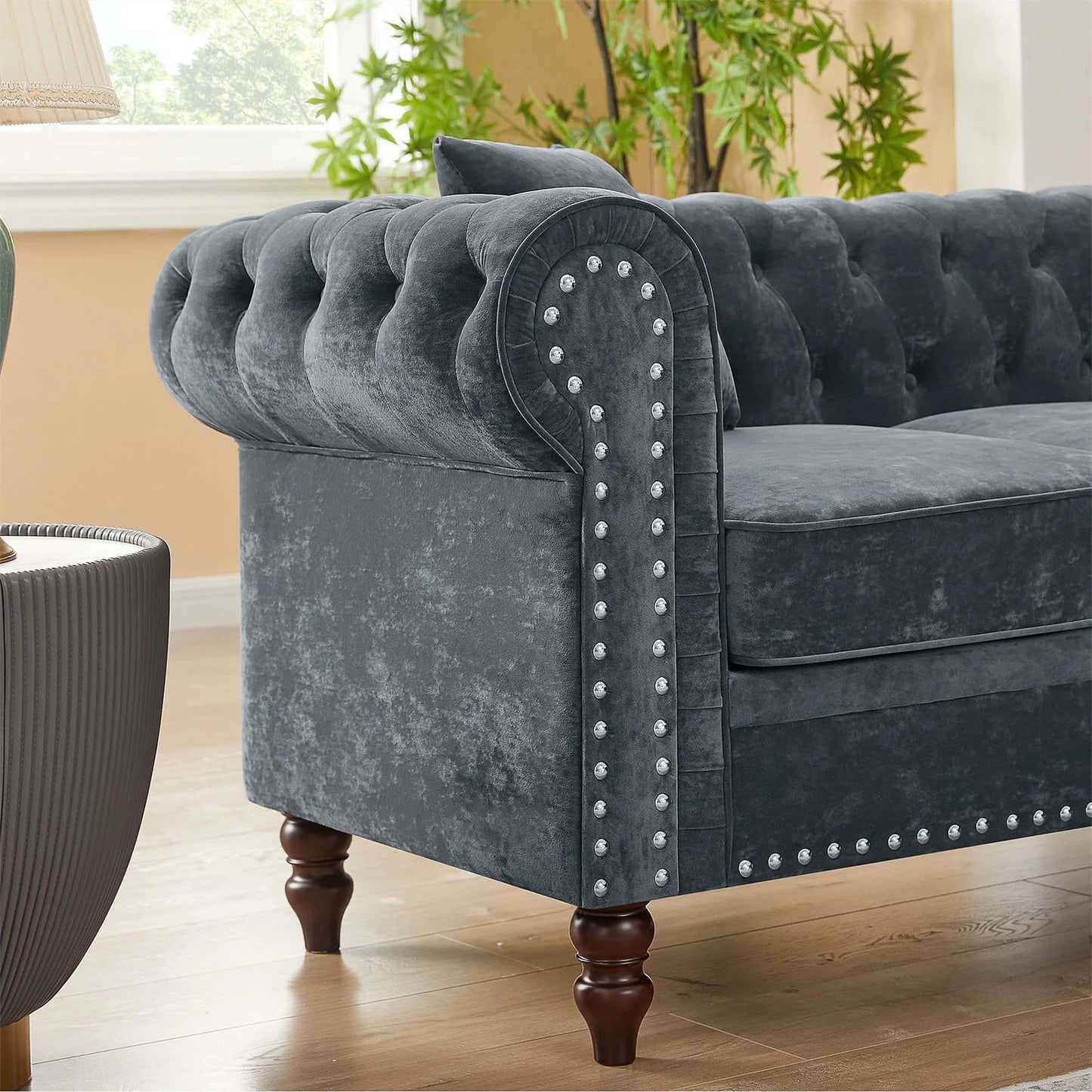 Compact Classic Chesterfield Sectional