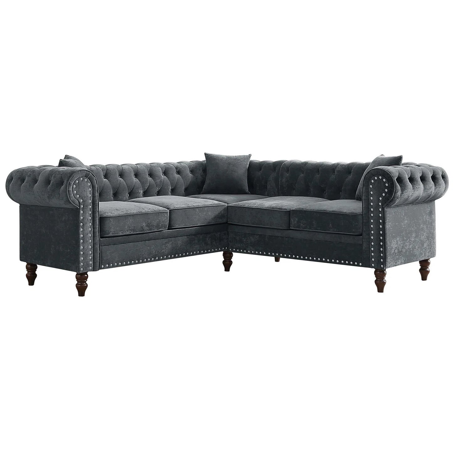 Compact Classic Chesterfield Sectional