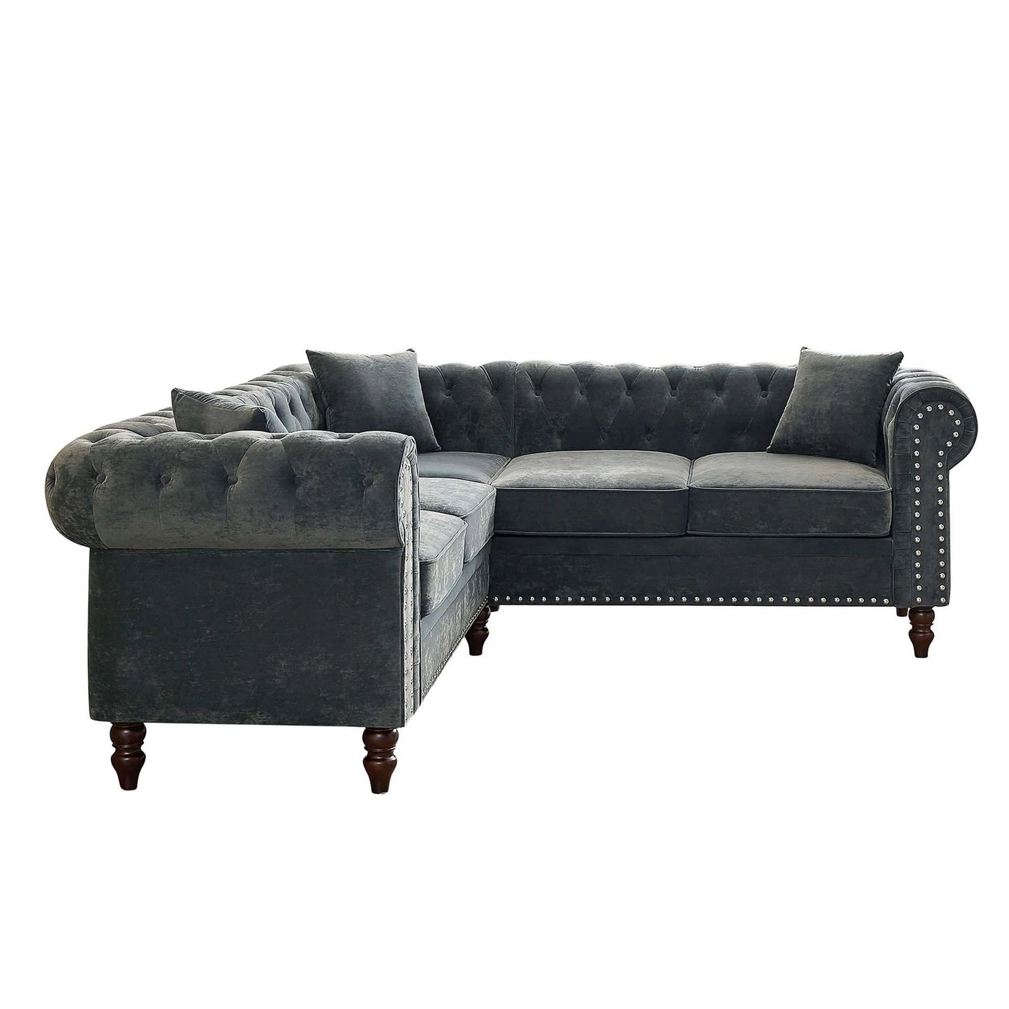 Compact Classic Chesterfield Sectional