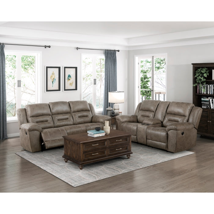 Hazen sofa and loveseat reclining set
